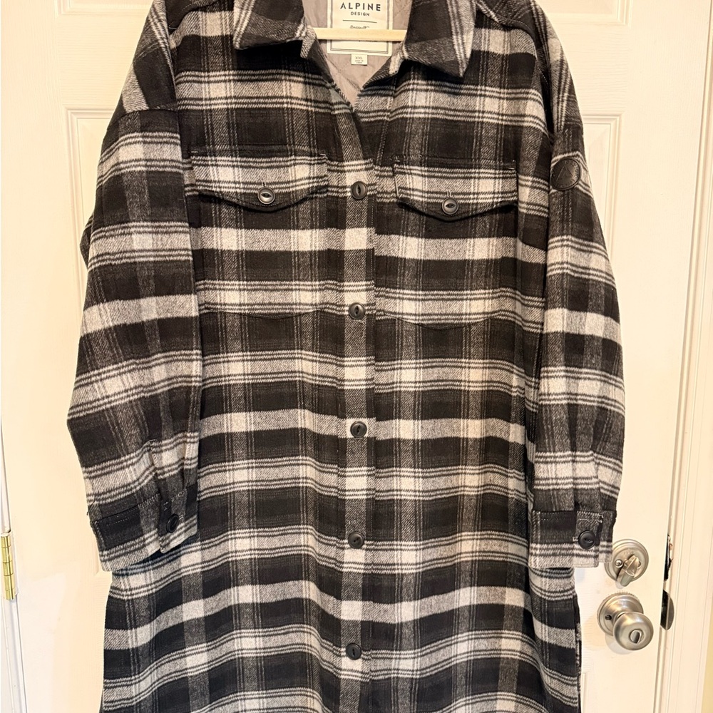 Alpine‎ Monochrome Plaid 2xl Shirt Jacket